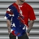 thumbnail image 3 of Blusas y camisas de manga corta con cuello en V, moda de verano, camiseta informal de cuello redondo estampada para hombre, top de algodón de imitación para hombre, 3 of 5