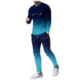 thumbnail image 3 of Men's Suits Digital Printing Two Piece Set with Long Sleeve Top and Tailored Trousers for Modern Formal Wear, 3 of 3