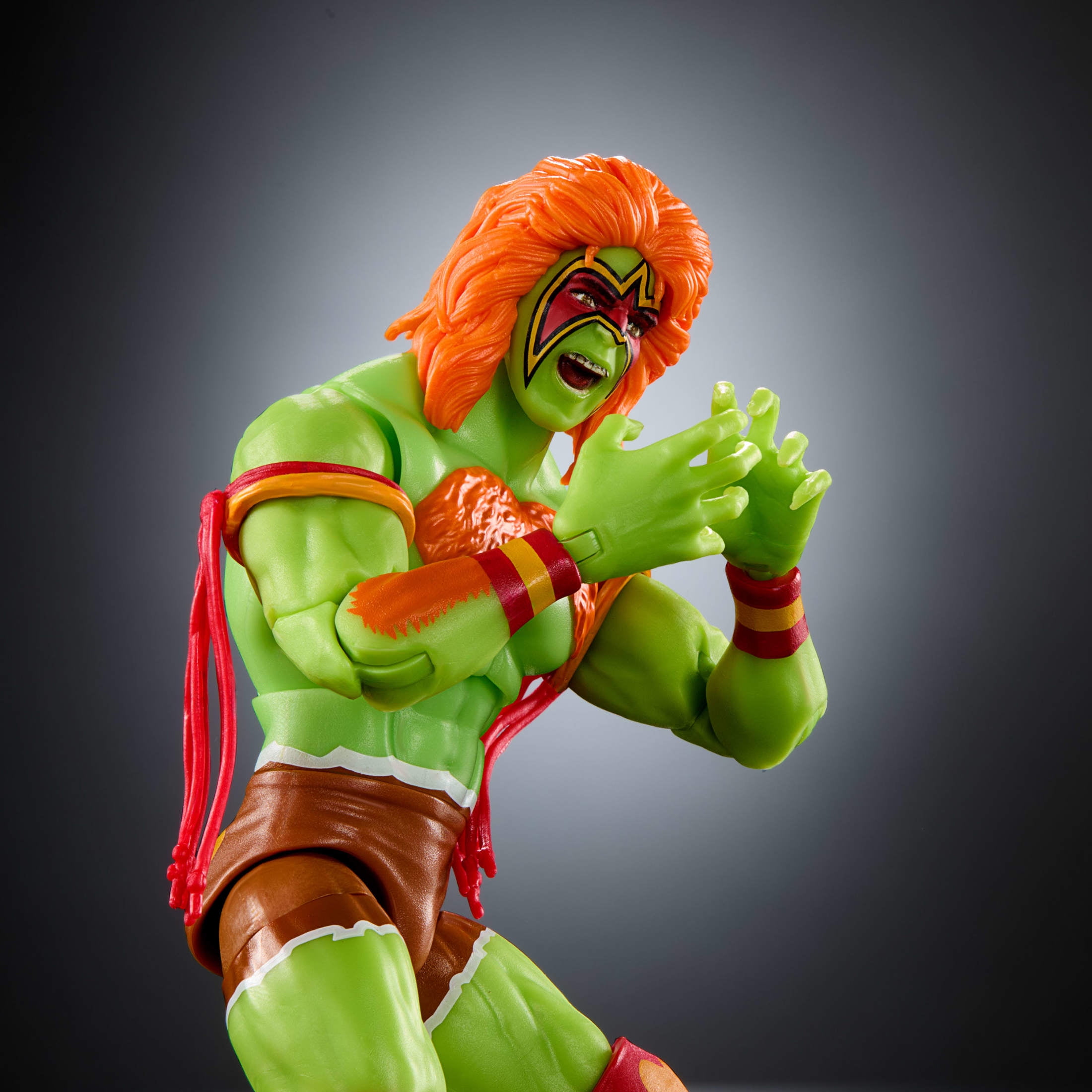 WWE x Street Fighter Ultimate Warrior Action Figure & Accessories, 6-inch Collectible Blanka Mashup Set