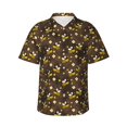thumbnail image 1 of Fotbe Flying Furry Honey Bees Camisa Hawaiana para Hombre Unisex – Camisa Casual de Verano con Botones de Manga Corta de Algodón y Lino,Small, 1 of 7