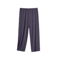thumbnail image 2 of Nsxcdh Cropped Pants for Women Stretch Solid Color High Waist Slim Fit Elastic Waist Soft Comfortable Loungewear for Yoga Sports Workout Hiking, 2 of 5