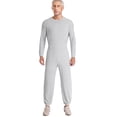 thumbnail image 1 of CHICTRY Combinaison Adaptative pour Hommes Manches Longues Poignets Élastiques Combinaison Anti-Rayures Col Rond Justaucorps d'Infirmière Gris 3TG, 1 of 7