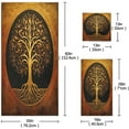 thumbnail image 3 of Coolnut Golden Circle Tree Bath Towels Absorbent Bath Towels Set Soft Towel Set for Home Hotel Decor Gym Swim, 3 Piece Wash cloth, 3 of 7