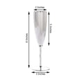 thumbnail image 3 of Efavormart 6 Pack - 5oz Premium Metallic Disposable Champagne Flutes - Silver Elegant Stylish Fancy Flutes for Party Toasting, 3 of 5