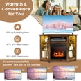 thumbnail image 3 of Spaco Fireplace Corner TV Stand with LED Lights and Smart APP Control for 50 Inches TV-Rustic Brown, Mid Century Modern TV Stand for Living Room Bedroom, 3 of 8