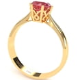 thumbnail image 3 of Crown Setting Pink Tourmaline Engagement Ring In 14k Yellow Gold, 3 of 6