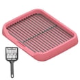 thumbnail image 2 of Entrenador para ir al baño para perros, soporte para almohadillas para orinar para cachorros, bandeja para ir al baño para perros pequeños y medianos Rosa, 2 of 8