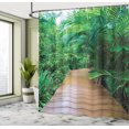 thumbnail image 5 of Ambesonne Tropic Shower Curtain, Timber Jetty Wild Exotic, 69"Wx75"L, Pale Brown Green, 5 of 5