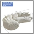 thumbnail image 4 of Kevinplus Modern Vintage Velvet Sectional Sofa With Artful Curved, Large Seating for Living Rooms and Home Offices,Chaise Longue on the Right, 4 of 9