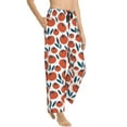 thumbnail image 2 of Xecao Hand Drawn Tomatoes Women's Straight Lounge Pajama Pants: The Epitome of Relaxed Sleepwear, 2 of 9
