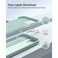thumbnail image 2 of Designed for iPhone 15 Pro Case, Silicone [15FT Military Grade Protection] Phone Case with [2 Screen Protectors], [Anti-Scratch] Slim Cover Shockproof Phone Cases 6.1 inch, Light Mint, 2 of 14