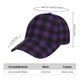thumbnail image 2 of Fotbe Purple Black Plaid Gorro Clásico de Béisbol, Gorra Ajustable con Broche Snapback, Gorro de Exterior de Algodón Suave, 2 of 6