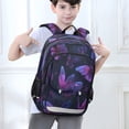 thumbnail image 6 of Backpack 12.9 *5.1 * 17.7 Inches Outing Backpack, Shopping Backpack, Travel Backpack Magical Glowing Purple Butterfly, 6 of 7