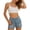 Light Blue, variant on Women's High Waisted Denim Shorts, Button Closure Jean Shorts with Front Pockets, Cuffed Hem Casual Shorts