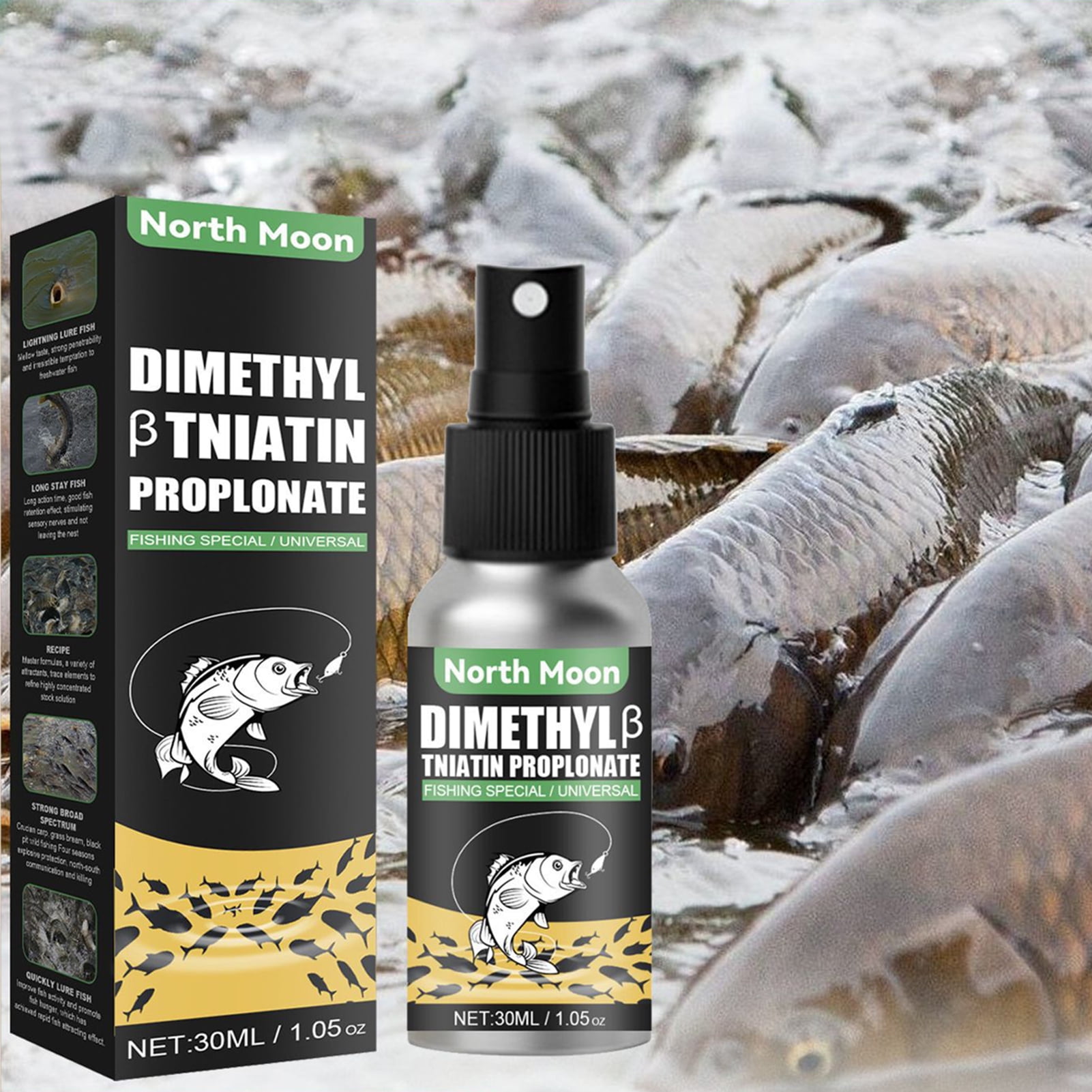 Mightlink 30ml North Moon Fishing Bait Attractant Natural Scent Effective  Fish Attraction Long Lasting Retention Outdoor Fishing Lure Liquid  Attractant for Reservoir 
