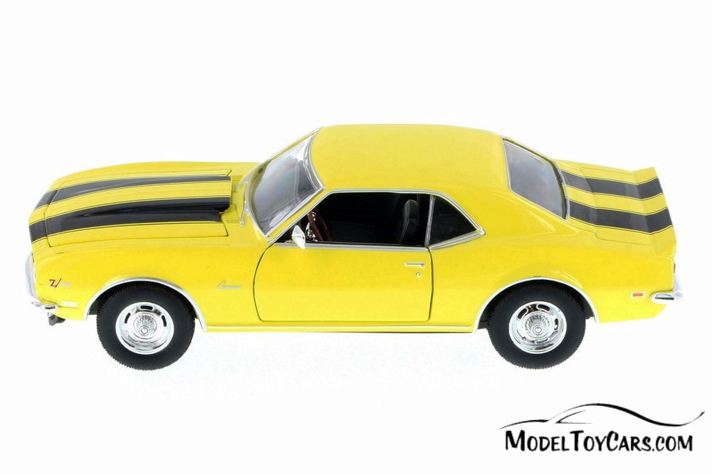 1968 Chevy Camaro Z28 Yellow W Black Welly wyl 1 24 Scale Diecast Model Toy Car Walmart Com Walmart Com