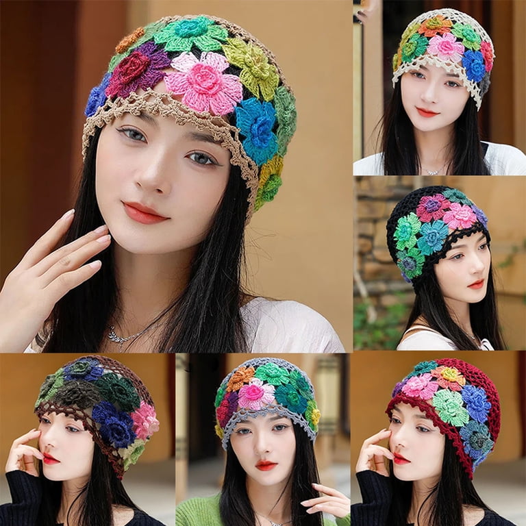 GZWYHT Beanies,Beanie Hats Vintage Handmade Embroideried  display picture 2