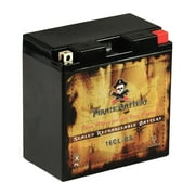 Pirate Battery YB16CL-B (16CL-BS 12 Volt,19 Ah, 240 CCA) Jet Ski Battery for Kawasaki Js550, Sx 550cc 86-'95