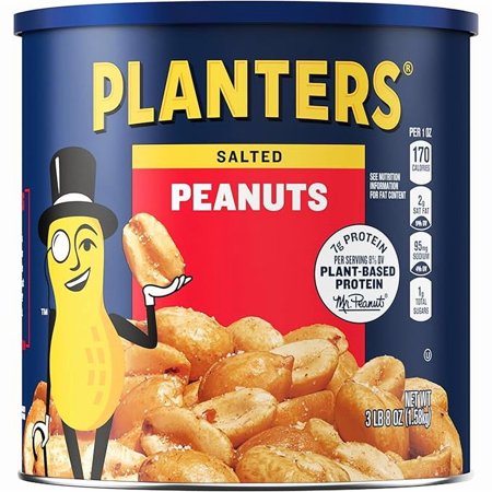 1x Planters Salted Peanuts (56 oz Canister)