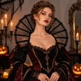 thumbnail image 2 of Detachable Ruffle Collar Halloween Gothic Accessory for Women Men Cosplay Party Dress Up Style, 2 of 5