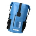thumbnail image 1 of Mochila impermeable de 35 litros, bolsa seca de 11 x 20,4 pulgadas, diseño ergonómico de PVC. Azul, 1 of 9