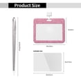 thumbnail image 3 of Easygdp Glitter Pink Card Badge Holder Work Badge Sleeve for Office, School, Factory, ID Credit Cards, Driver Licenses and Passes, 3 of 7