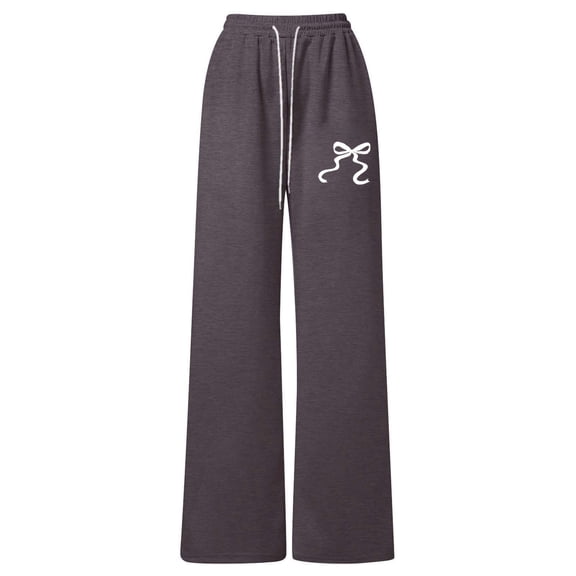 RUTAYY Children Girls Joggers Loose Fit Straight Leg Athletic with Back Pocket Bow Pants Comfort Chic Holiday Trousers
