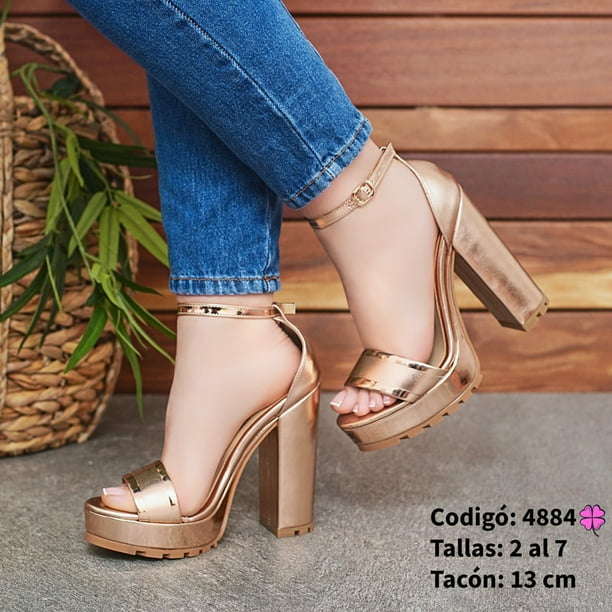 Tacon Modelo 4884 Chic Choes para Dama color Dorado SBSC 4884-
