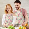 thumbnail image 3 of Pioneer Flower Floral Print Pattern Apron-Garden Aprons for Women with Pockets-Cotton Linen Waterproof Kitchen Cooking Gardening Aprons Adjustable for Kitchen,Cooking,BBQ and Salon 33x27 Inch, 3 of 7