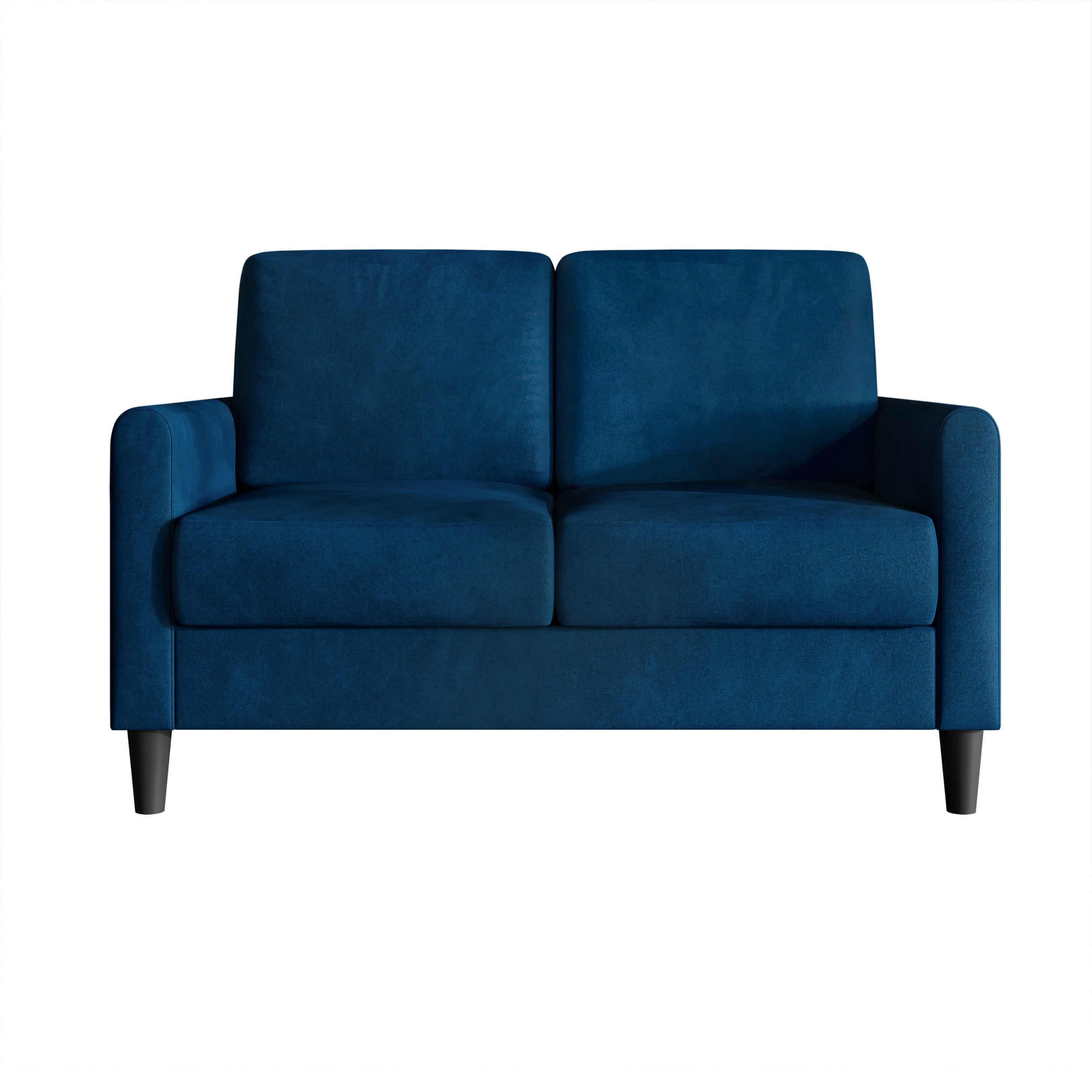 Home Design Goliad 2-Piece Velvet Living Room Set with Loveseat and Sofa, Pocket Spring Design, Soft Cushions, Clean Lines Design, Blue