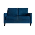 thumbnail image 2 of Home Design Goliad 2-Piece Velvet Living Room Set with Loveseat and Sofa, Pocket Spring Design, Soft Cushions, Clean Lines Design, Blue, 2 of 9