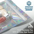 thumbnail image 5 of Spartan Industrial - 3" X 5" Holographic Foil Bags - Pack of 200 Smell-Proof Resealable Bags for Food, Wax Melts, Lip Gloss Packaging, and More, 5 of 7