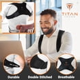 thumbnail image 2 of Faja lumbar Titan Tough Premium para hombre y mujer, corrector de postura ajustable, versión mejorada, corrector de espalda para alineación (L-XXL), 2 of 5