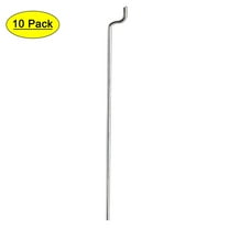 1.2mm x 450mm (17.7 inch) Steel Z Pull/Push Rods Parts for RC Airplane Plane Boat Replacement Pack of 10