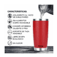 thumbnail image 2 of Vaso Térmico  Bloosom Portátil De Acero Inoxidable 20oz Con Calor/frí Rojo, 2 of 4
