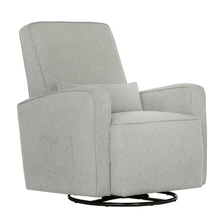 UPC: 0811048034922 | Evolur Holland Upholstered Swive Glider with Free Lumbar Pillow Durable Soft Fabric