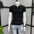 thumbnail image 2 of Camiseta polo para hombre con cuello, camisetas para hombre, ropa urbana, top bordado, corte entallado, ropa estampada, fiesta de acuarela, Kpop, blanco, XL, S, 2 of 5