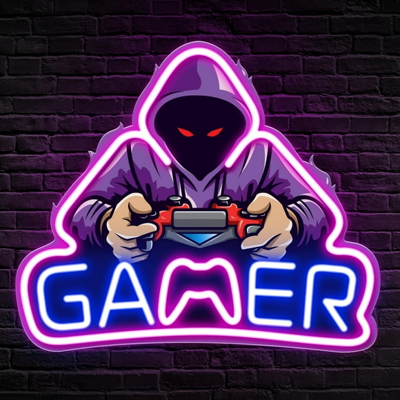 Letrero decorativo Kavaas Gamer Neon Light 39 x 33 cm USB