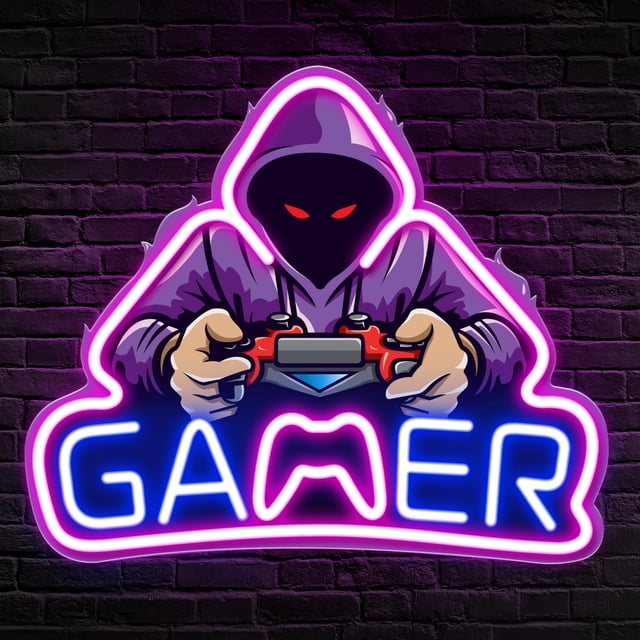 Letrero decorativo Kavaas Gamer Neon Light 39 x 33 cm USB