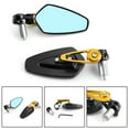 thumbnail image 1 of MotorGenic 7/8" Aluminum Rear View Side Mirror Handle Bar End Universal Motorcycle, Gold, 1 of 6