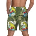 thumbnail image 2 of Lsque Mens Swim Trunks Surfing Dinosaur Pattern - Bathing Suit Compression Liner - Beach Swim Shorts Swimwear - (S-3XL) - Stretch Quick Dry -XX-Large, 2 of 9