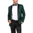 thumbnail image 6 of Adam Baker Men's Floral Paisley Shawl Lapel Tuxedo Jacket Matching Bow Tie Included, 6 of 6