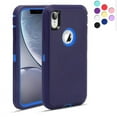 thumbnail image 1 of iPhone Xr Heavy Duty Case {Shock Proof Case with 3 Layer Rubber, Shatter Resistant, Rugged Case Compatible for iPhone Xr} Navy, 1 of 7