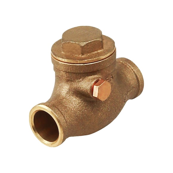 Everflow Fournitures 210C001-NL 1 Pouces Valve de Contrôle de Balançoire en Laiton Sans Plomb avec Tasses de Soudure