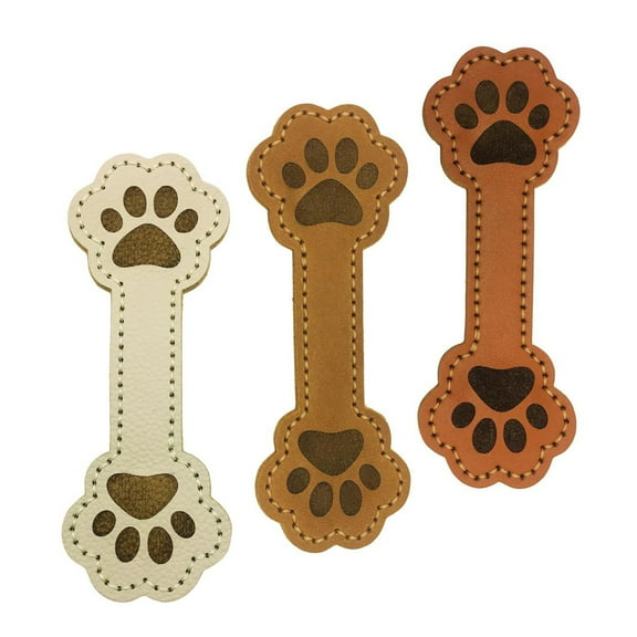 Sylvtty 3 Pcs Magnetic Faux Leather Bookmark Cute Cat Face/Paw Shape Strong Magnet Page Clips Reading Accessory for Book Lovers Teachers Students Reader