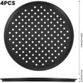 thumbnail image 2 of 4 Pack 12 Inch Round Pizza Pan with Holes, Pizza Tray for Oven Carbon Steel Non-Stick Platter Bakeware, Baking Pans, for Home Restaurant Kitchen Baking(Black), 2 of 7