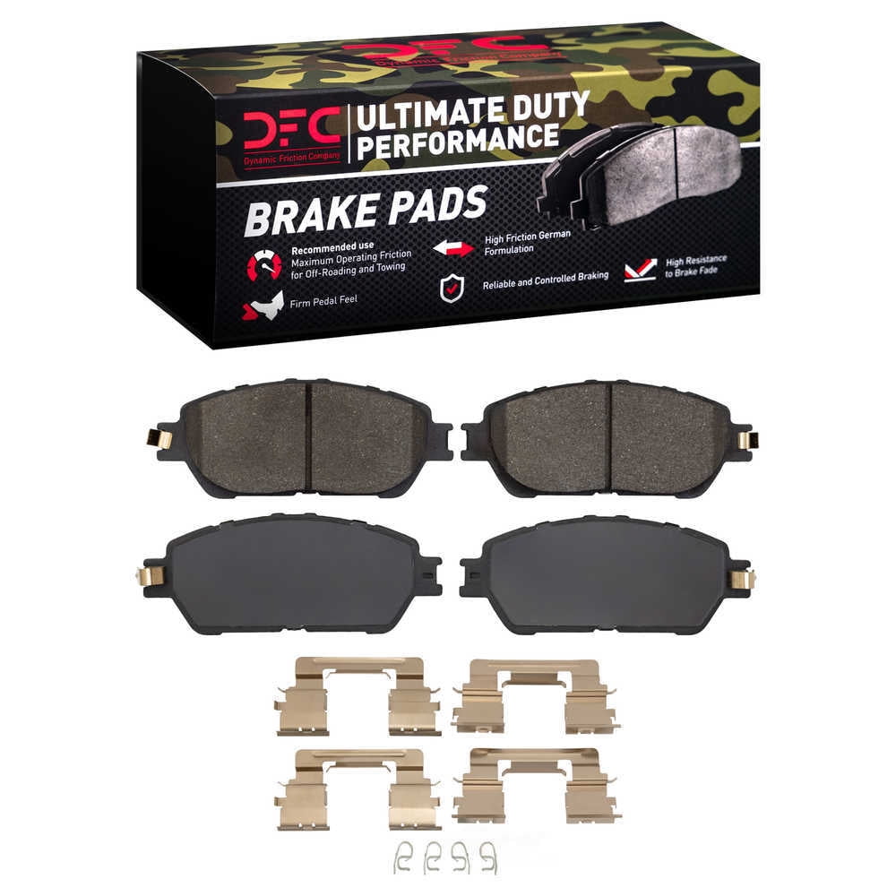 Dynamic Friction Company 1400-0906-12 DFC Ultimate Duty Performance Brake Pads and Hardware Kit