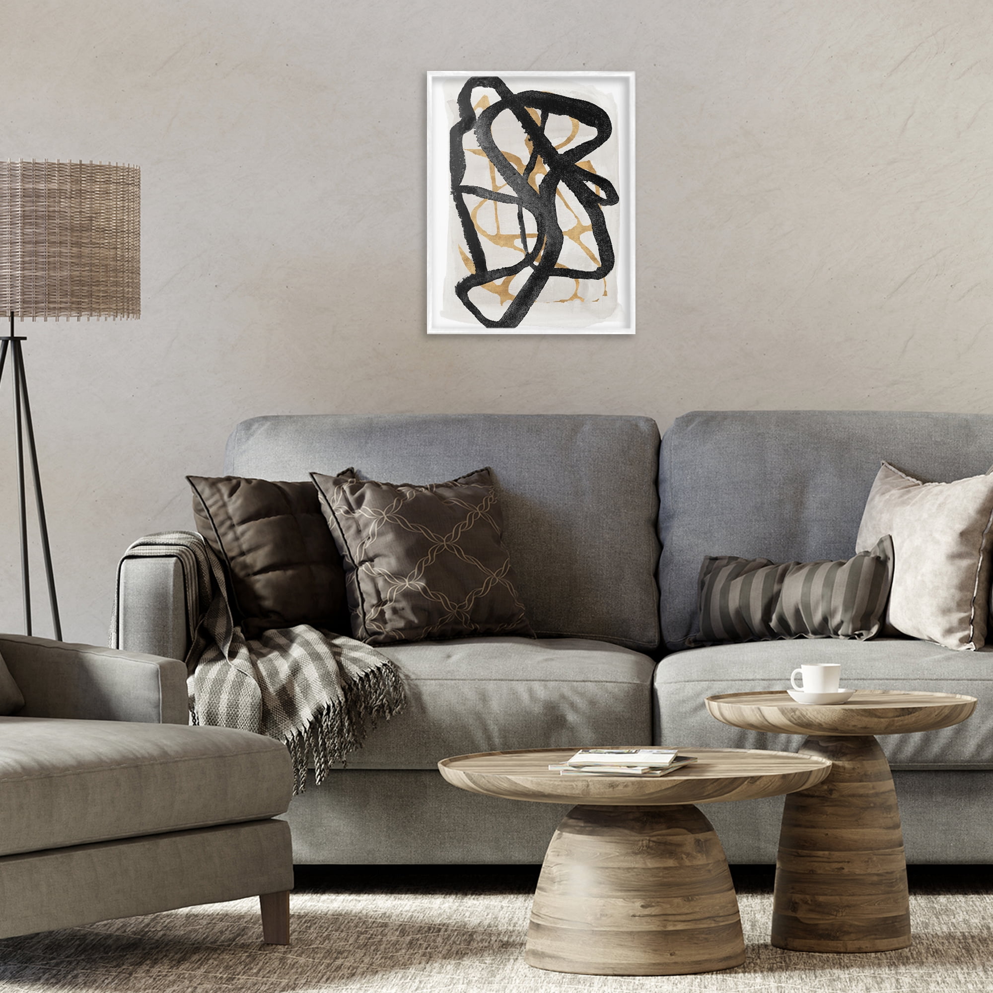 Stupell Industries Expressive Hindsight in Black White Framed Giclee Art, design by Lucille Price