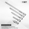 thumbnail image 3 of Uxcell 2" 3" 4" 6" Socket Extension Set with 1/4" Drive Universal Joint Socket 5 Pcs, 3 of 7