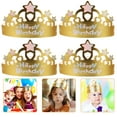 thumbnail image 3 of KAKOWELY 50 coronas de papel para niños pequeños, adornos para sombreros de cumpleaños., 3 of 5